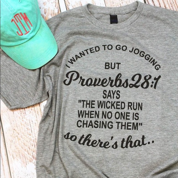 Tops - Proverbs 28:1 Tee